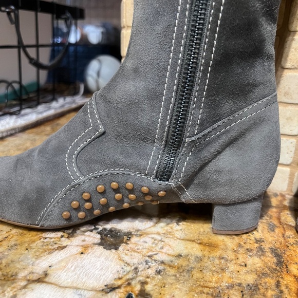 Tod’s vintage Birkin boots in Olive suede leather size 36.5 - Picture 5 of 12